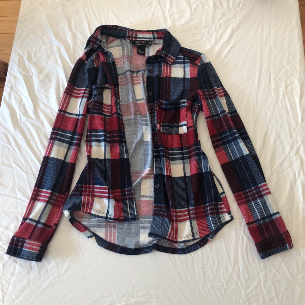 red/white/blue soft flannel